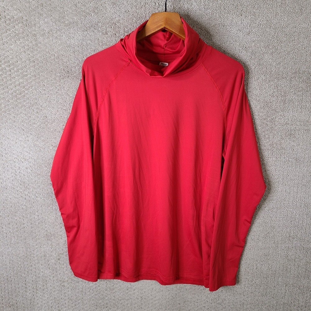 Dr Skin Shirt Men XL Red Scuba Neck Long Sleeve Compression Performance Athletic